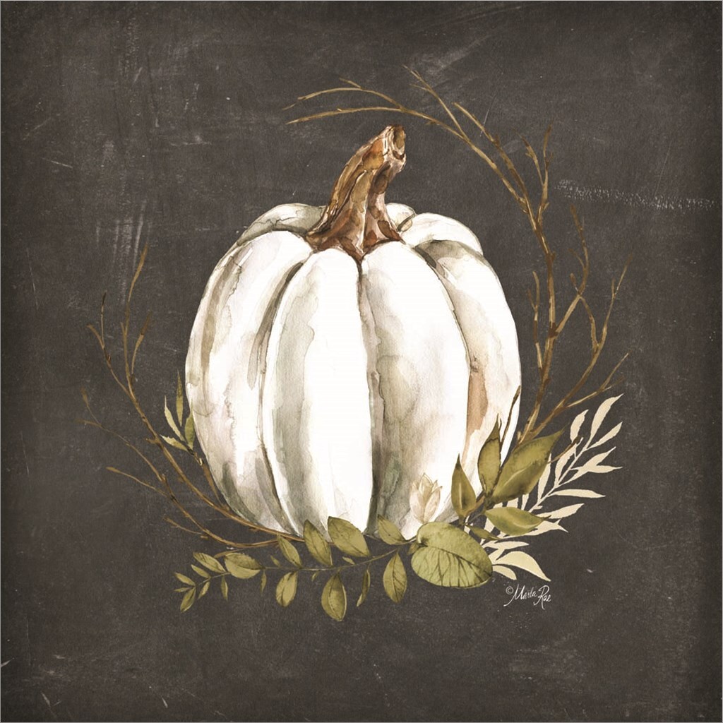 White Pumpkin by Marla Rae 12&#x22; x 12&#x22; Canvas Wall Art
