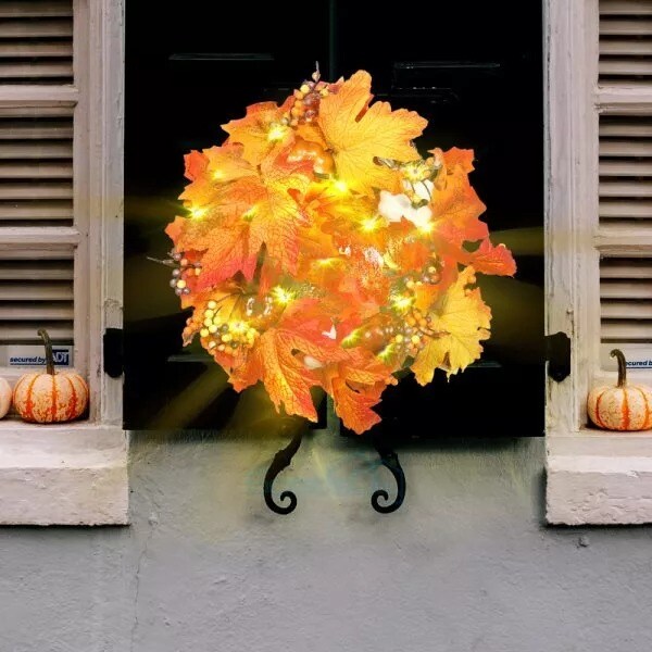 Halloween Pumpkin Maples Leaf \Decoration Wreath