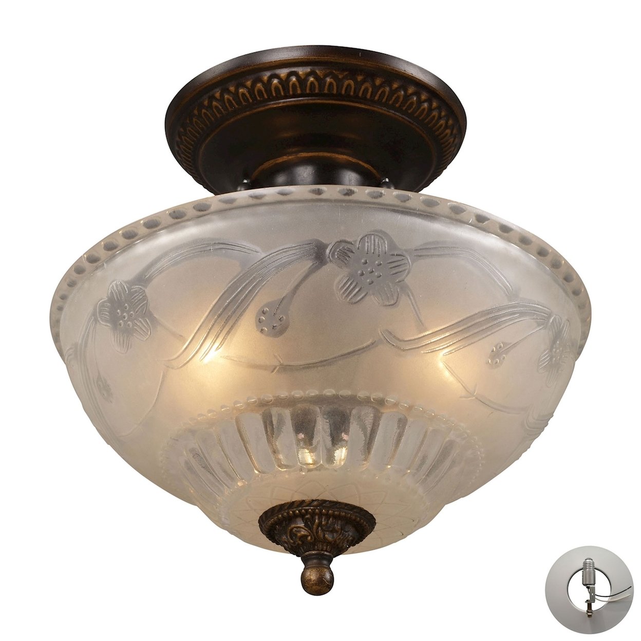 Restoration 11 Wide 3-Light Semi Flush Mount