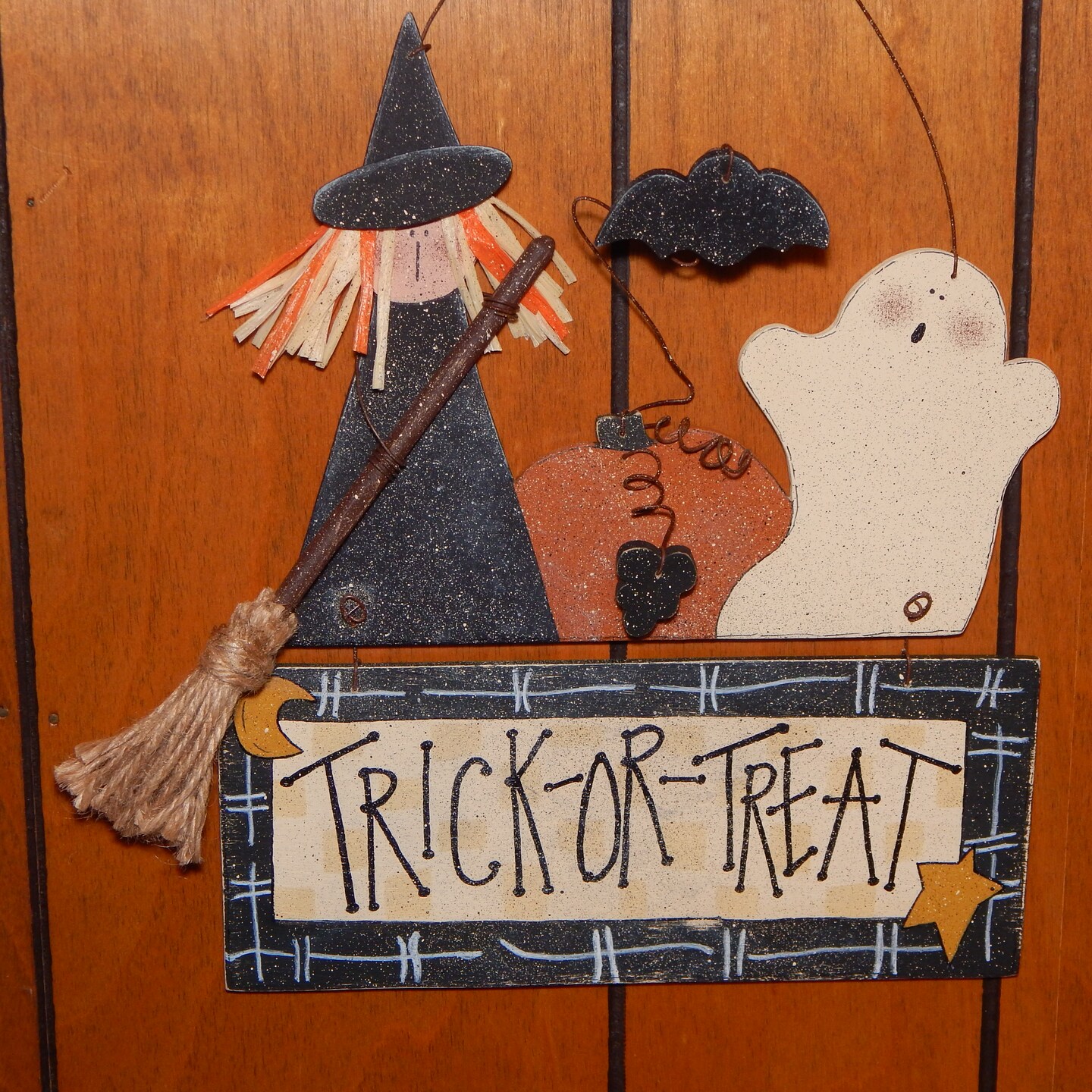 Halloween Decorations, Wood Halloween Sign, Primitive Halloween