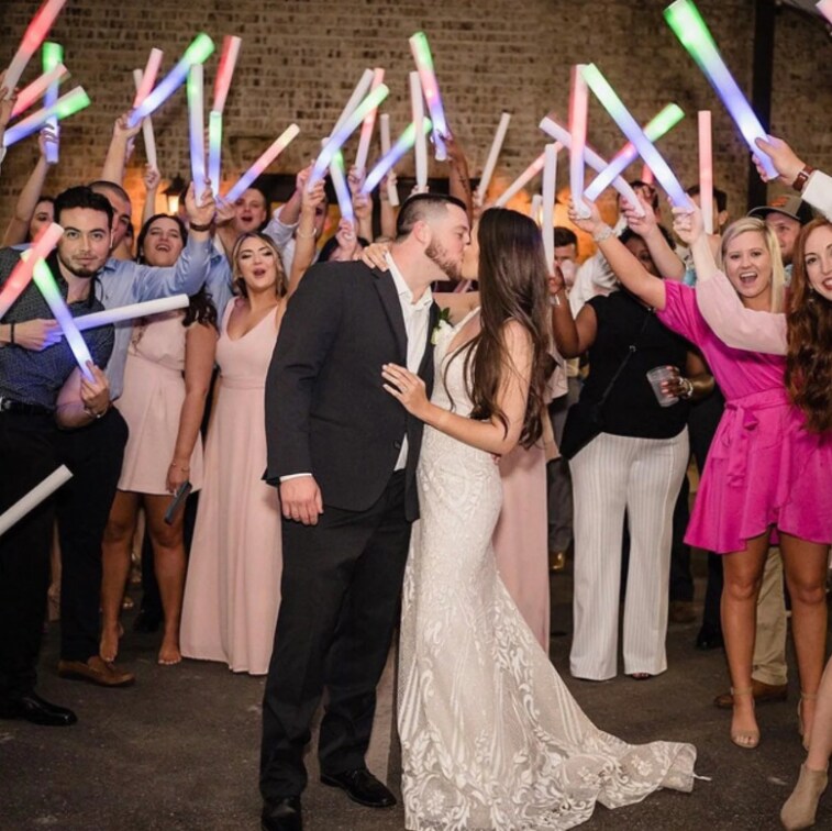 100 LED Foam Sticks - Multi-Color Flashing Glow Wands With 3 Modes For Parties & Events