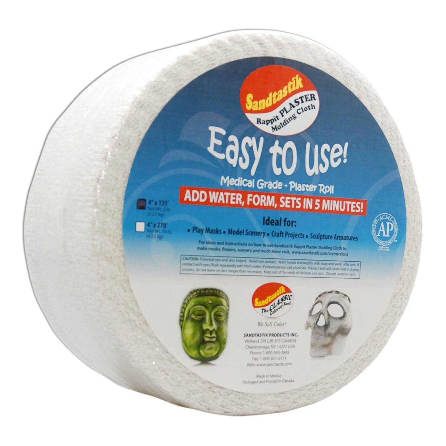 Rappit Plaster Cloth, Medical Grade, 4&#x22; x 135&#x27; Roll