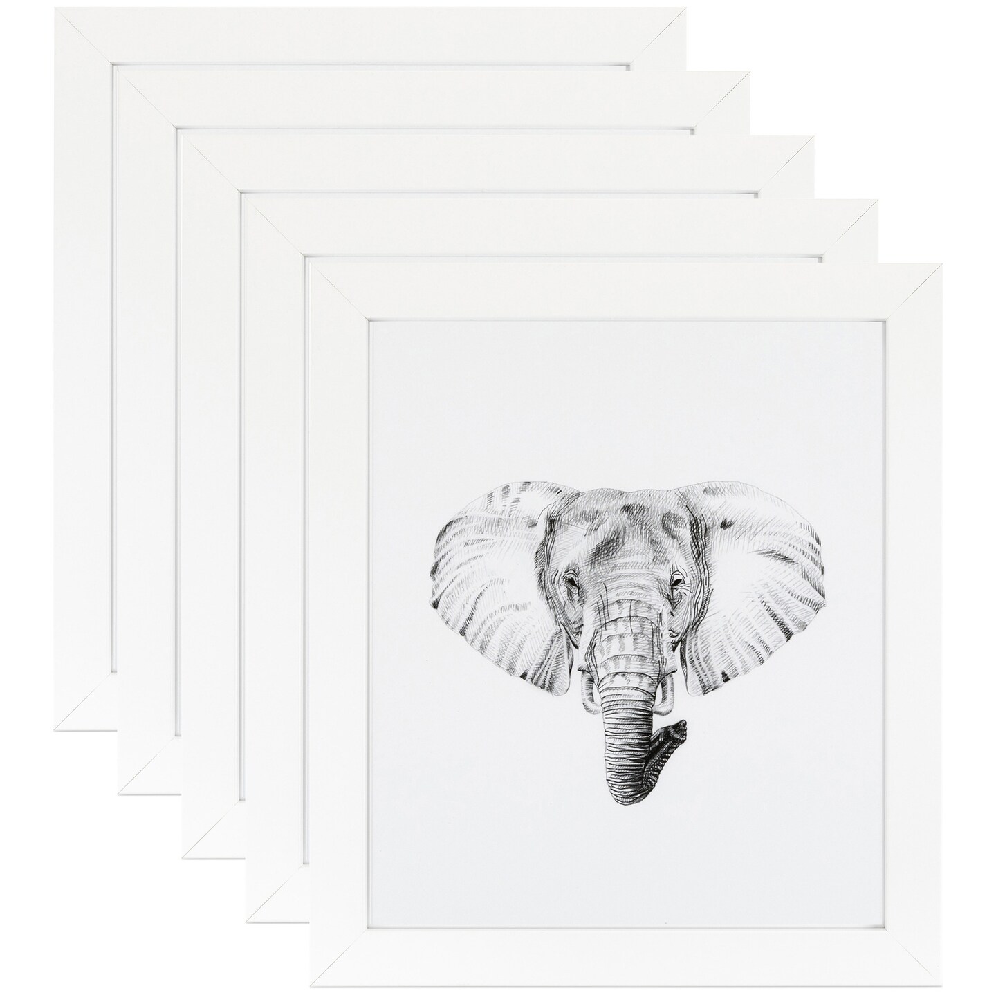 ArtToFrames 5x5 Inch Modern Picture Frame, Multi Pack, Comes with Regular Glass (WOMPack-96-5x5)