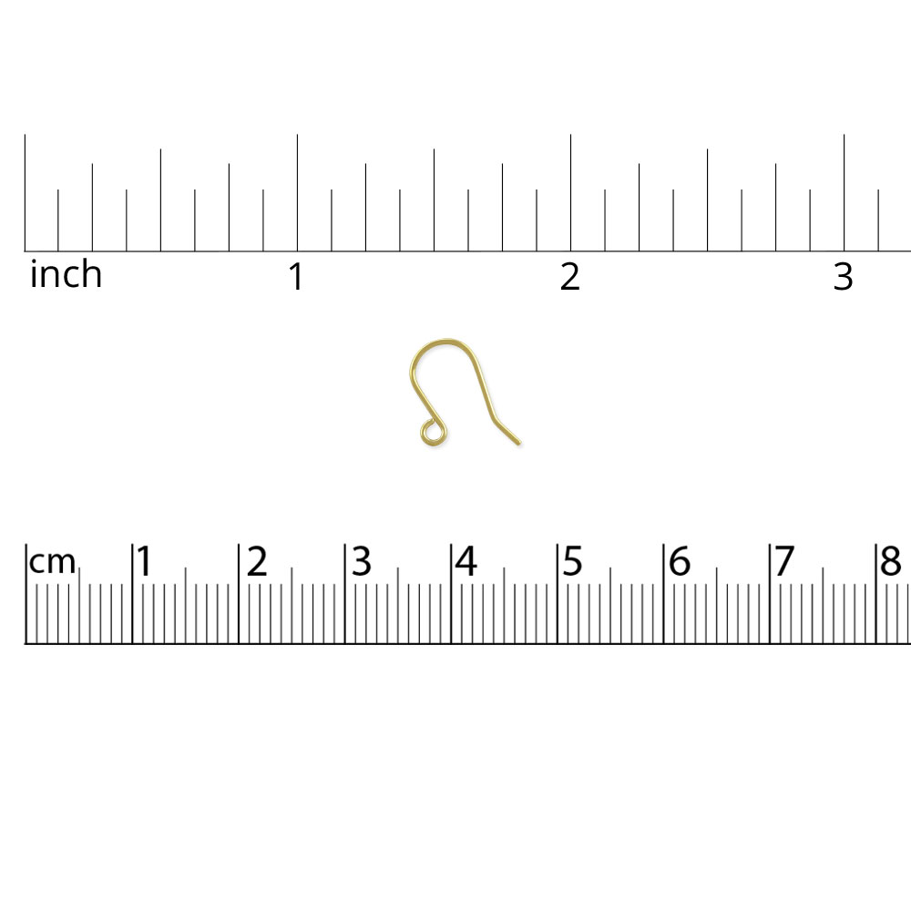JewelrySupply Ear Wire - Shepards Hook 20mm Gold Plated (10-Pcs)