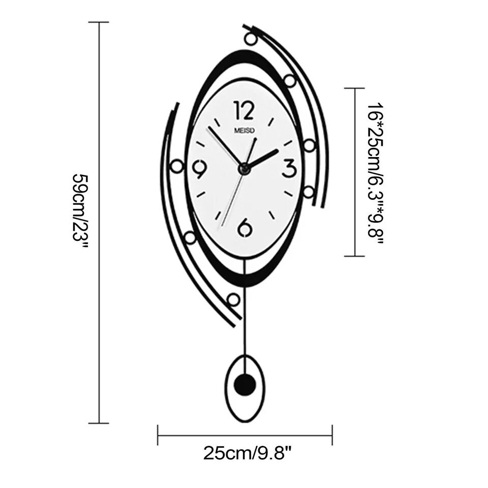 Large Nordic Wall Round Clock 3D Creative Clocks Wall Home Living Room Decor