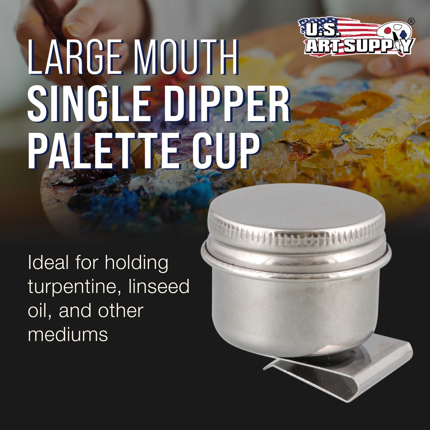 MyLifeUNIT Large Mouth Double Dipper Palette Cup - Convenient And Versatile