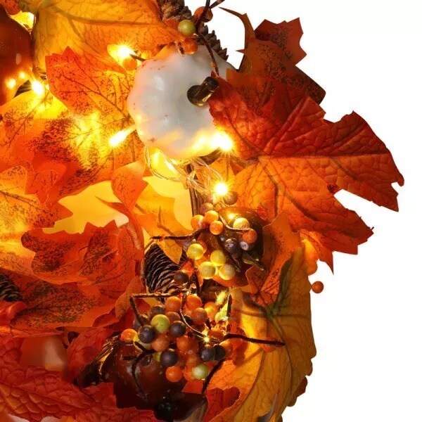 Halloween Pumpkin Maples Leaf \Decoration Wreath