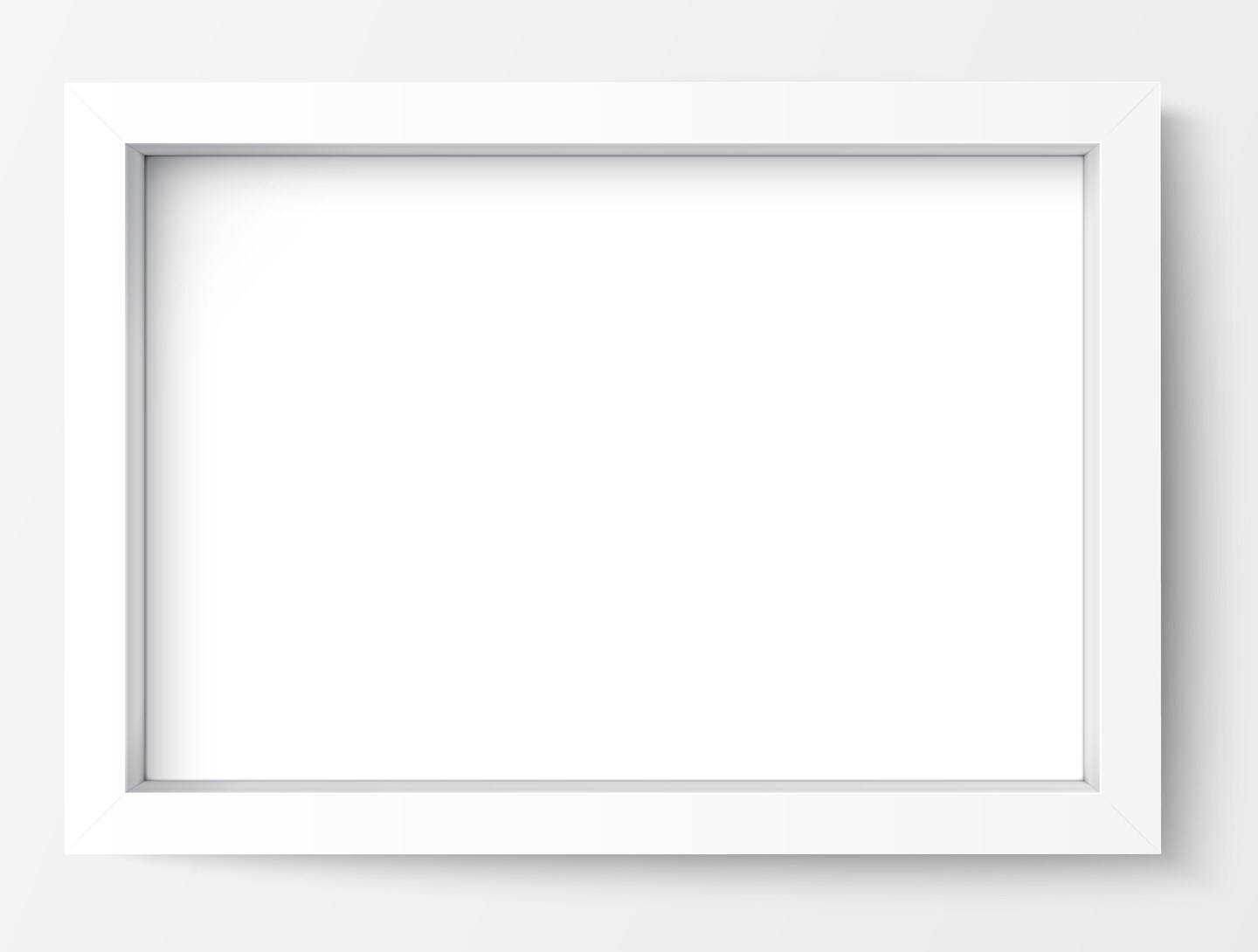 Panoramic Shadow Box 1.5" Depth White Picture Frame - UV Acrylic, Backing, Hanging Hardware