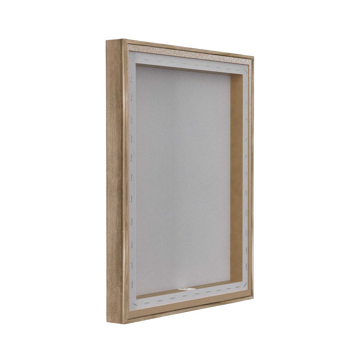 Stupell Industries Beige & Brown Abstract Framed Floater Canvas Wall Art