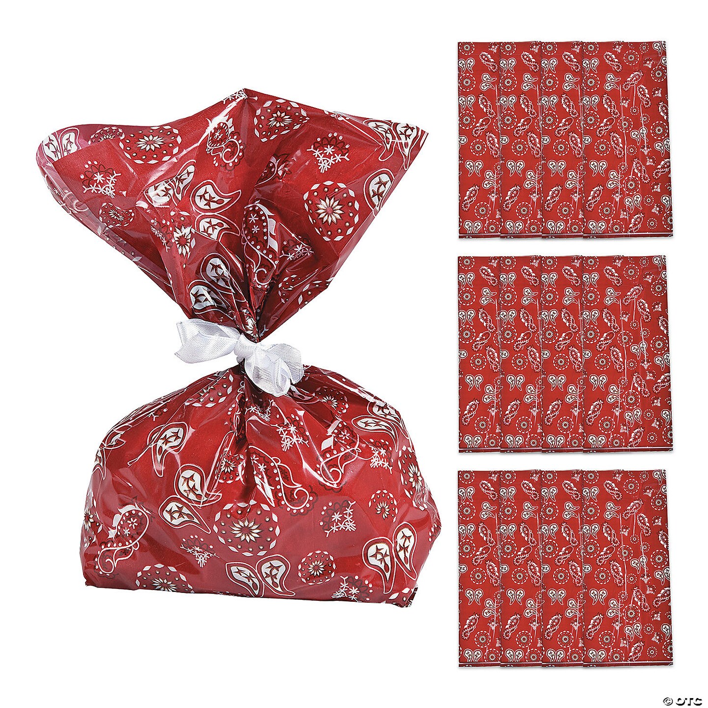 5&#x22; x 11 1/2&#x22; Medium Bandana Treat Bags - 12 Pc.