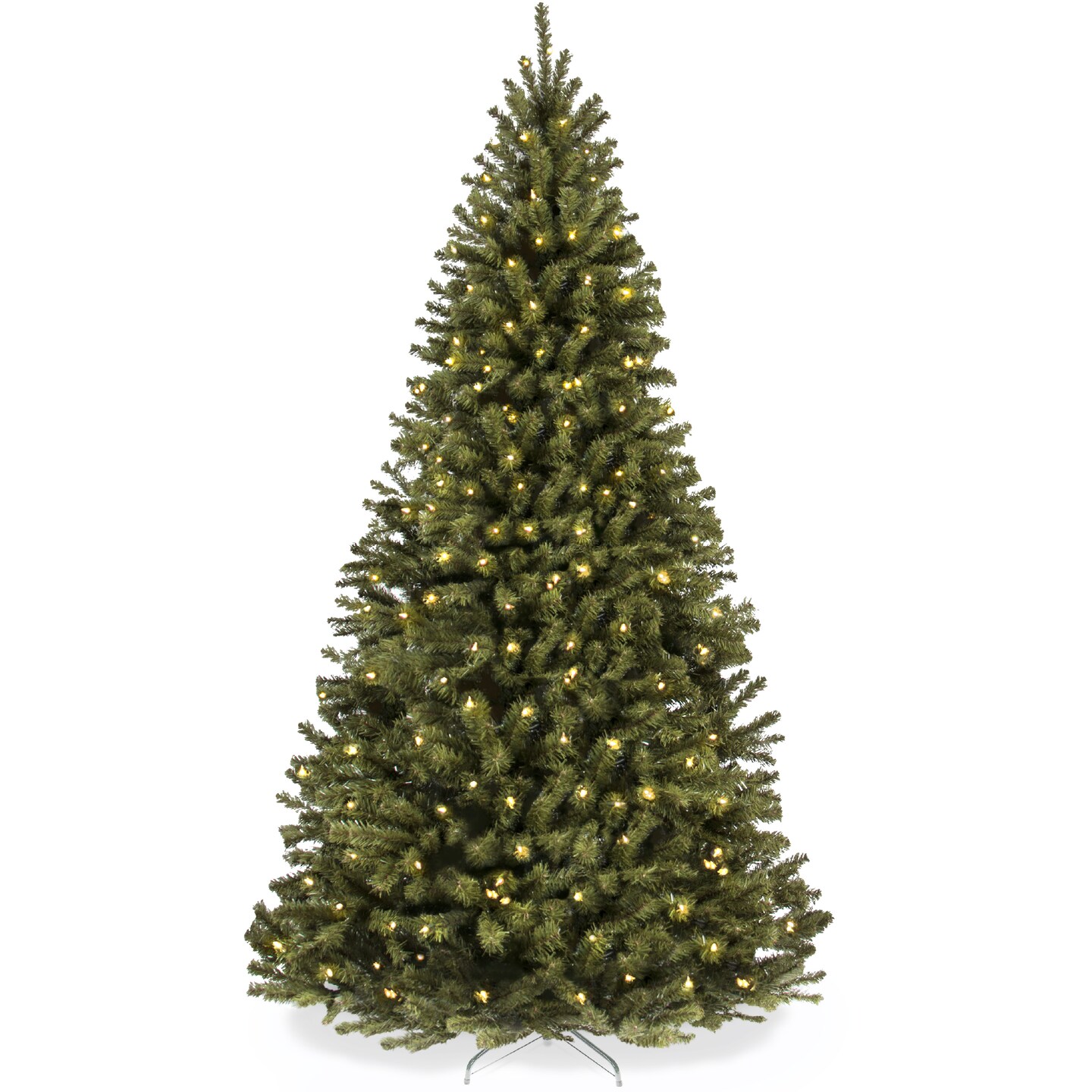 Best Choice Products Pre-Lit Spruce Artificial Christmas Tree w/ Easy Assembly, Metal Hinges &#x26; Foldable Base