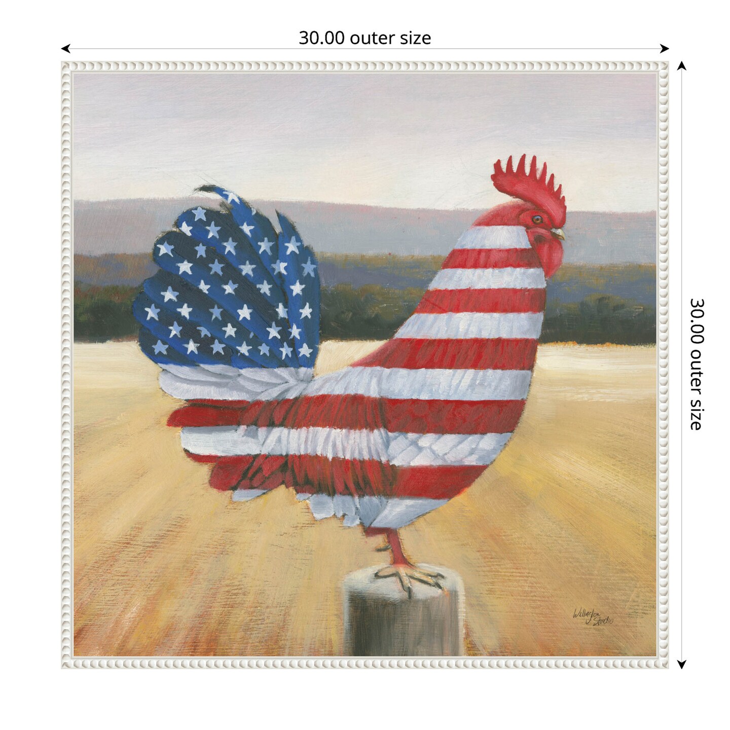 American Rooster by Wellington Studio Framed Canvas Wall Art