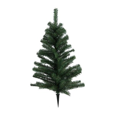 24" Pine Cemetery Tree with 4" Plastic Spike - Durable Memorial Christmas Decoration - Grave Marker - XT4669