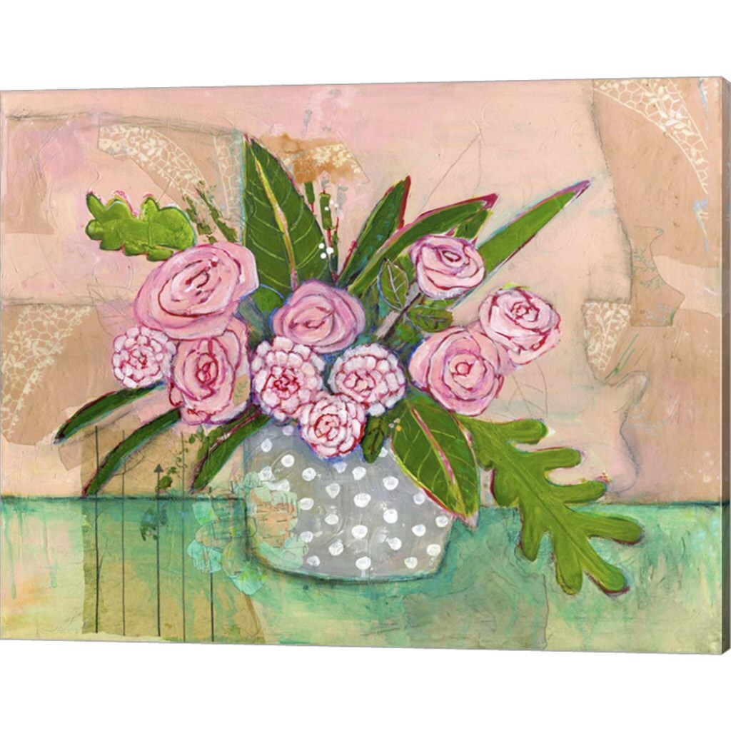 Evelyn Roses by Blenda Tyvoll 20&#x22; x 16&#x22; Canvas Wall Art