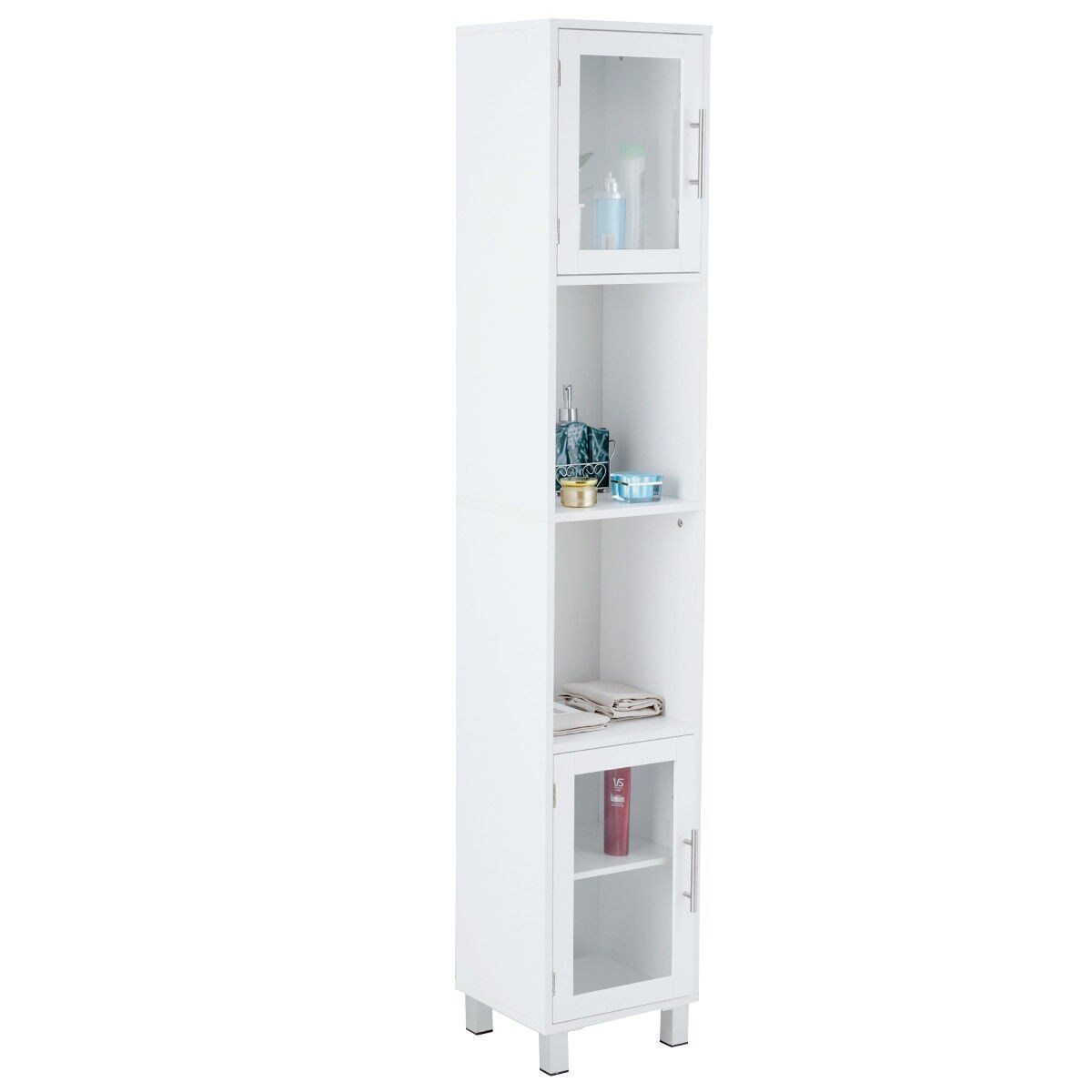 Costway 71" Bathroom Tall Tower Storage Cabinet Organizer Display Shelves Bedroom