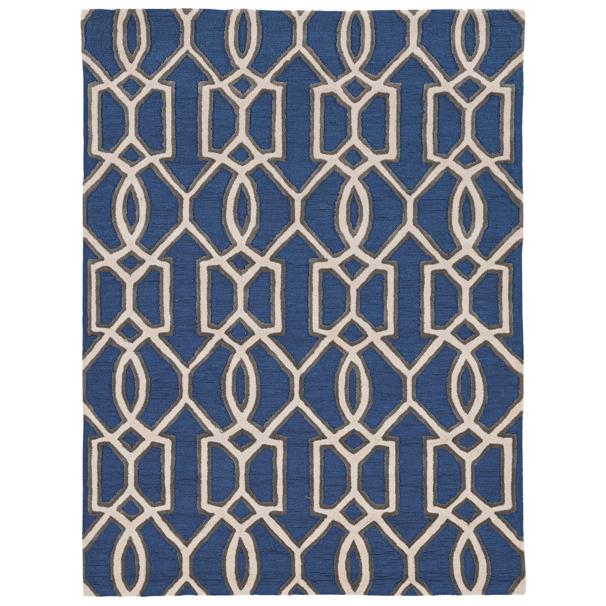 Trio Sariya Blue Area Rug 5X7 Contemporary Transitional Design