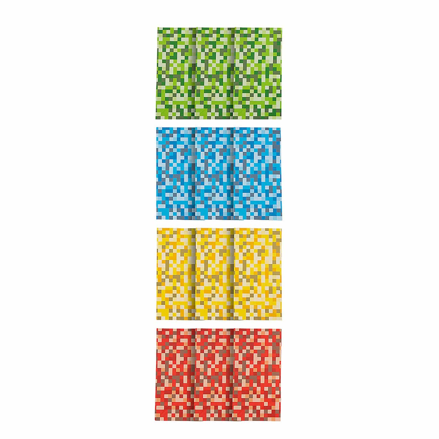 Pixel Pattern Paper Treat Bags - 12 Pc.