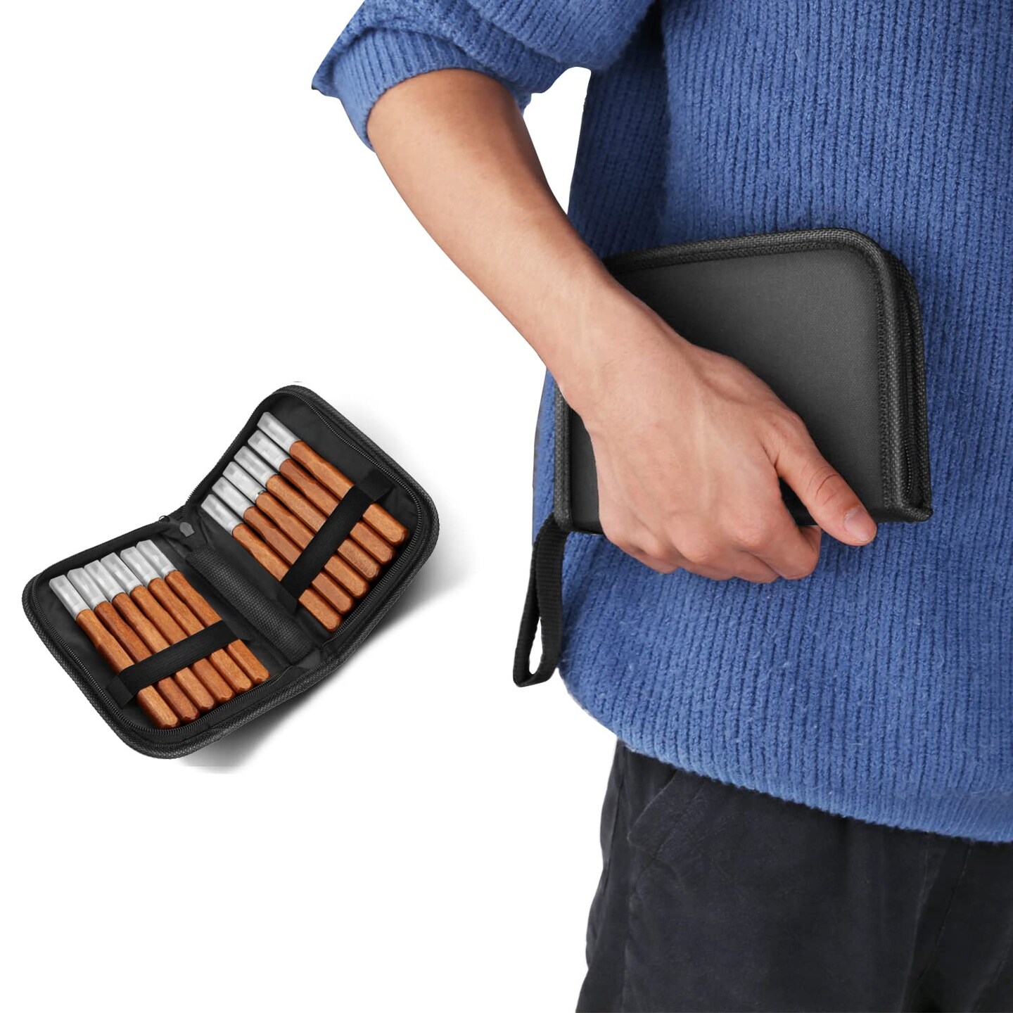 12 Pieces Wood Carving Tools, SK2 Carbon Steel Sculpting Knife Kit for Beginners & Professions