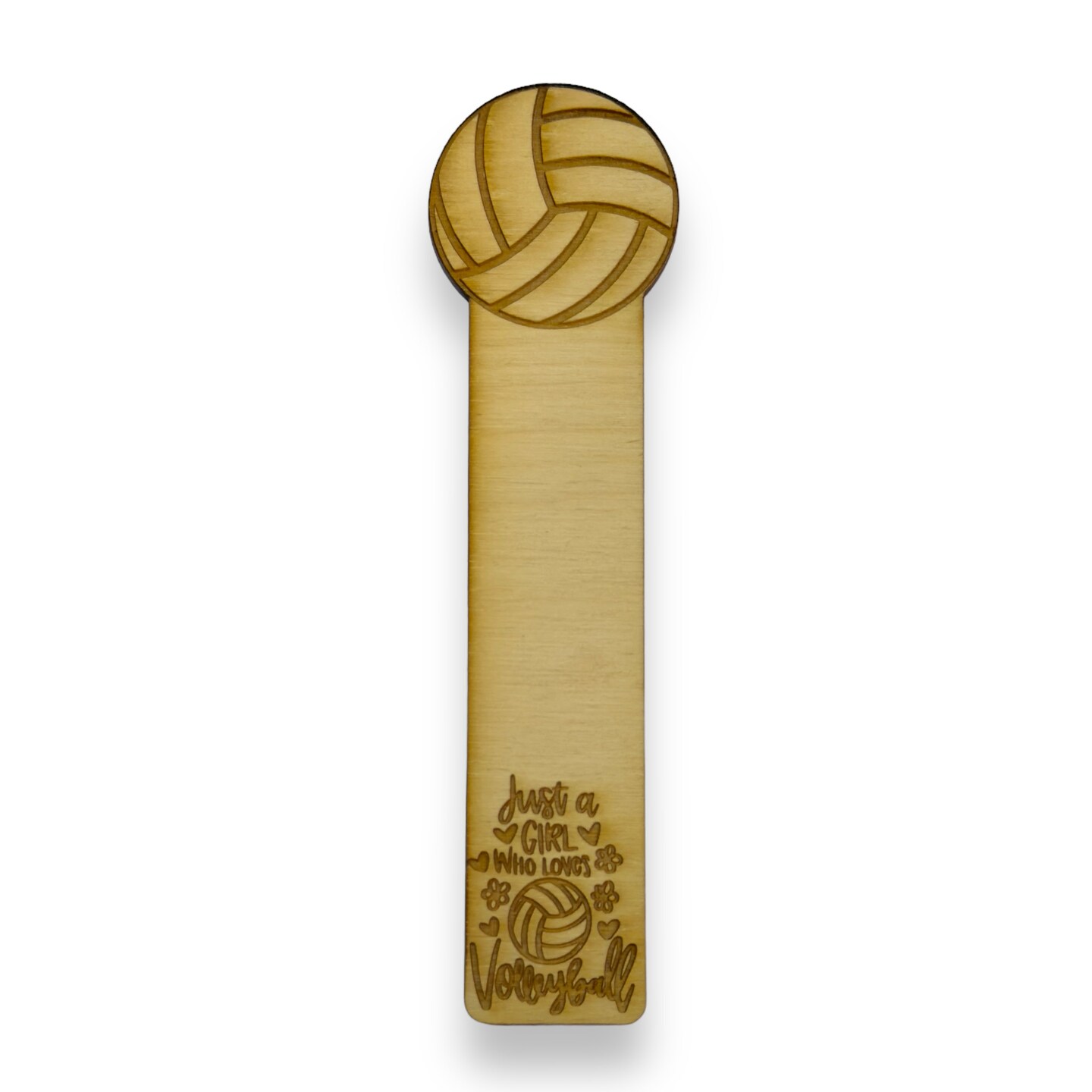 Bookmark - Volleyball - Birch wood