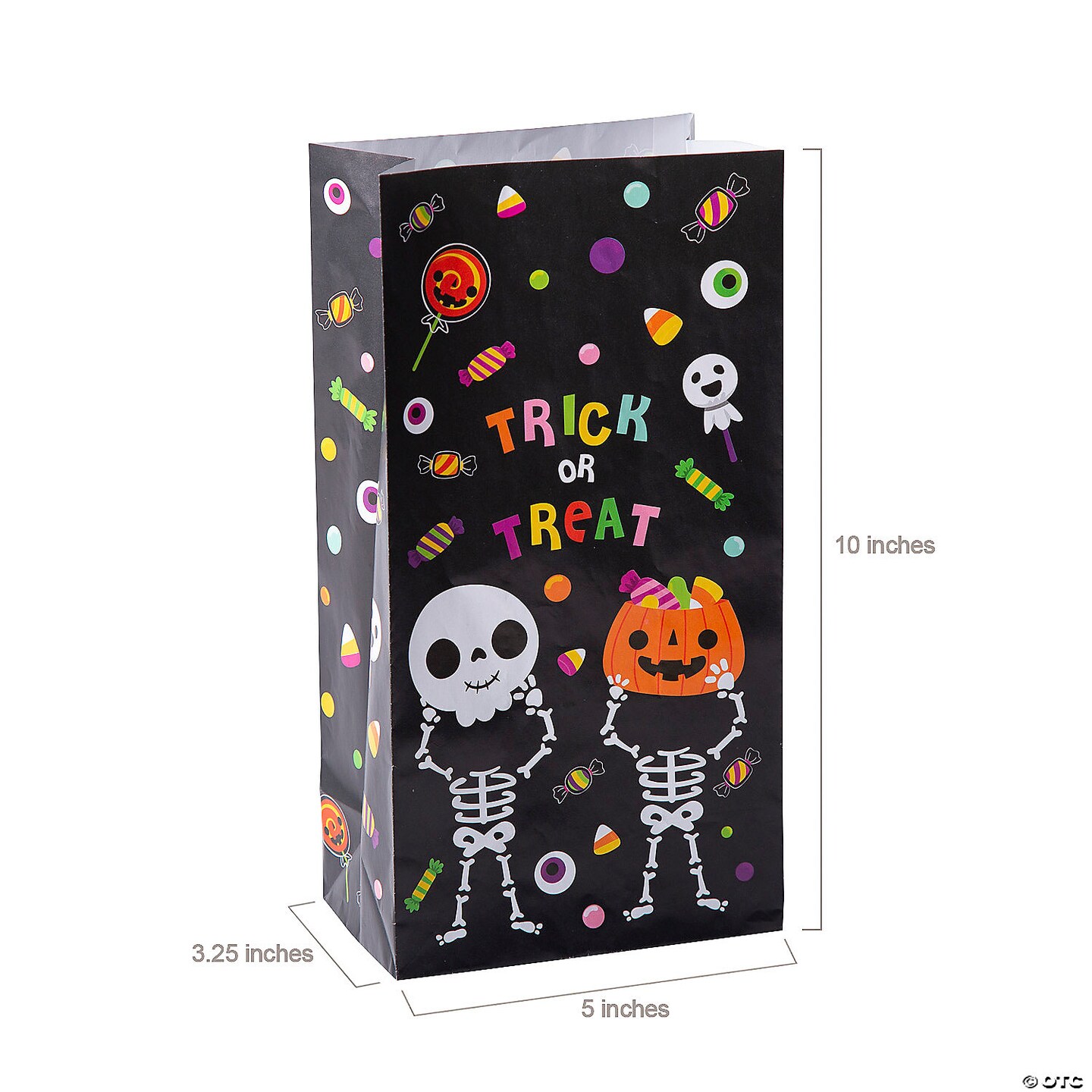 5&#x22; x 10&#x22; Halloween Boo Crew Paper Treat Bags - 12 Pc.