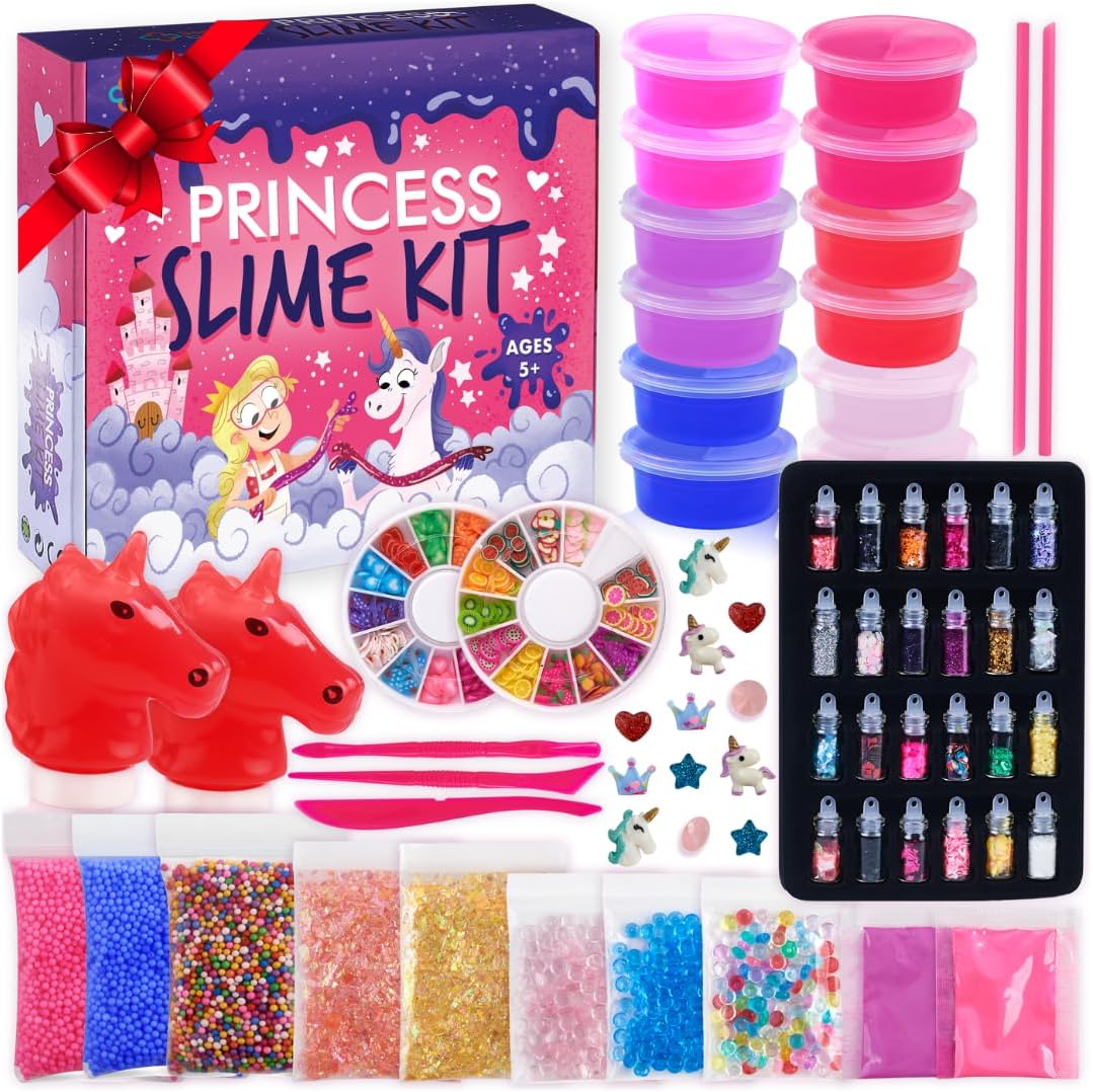 Princess Slime Kit for Girls - Water Based Colorful Premade Slime