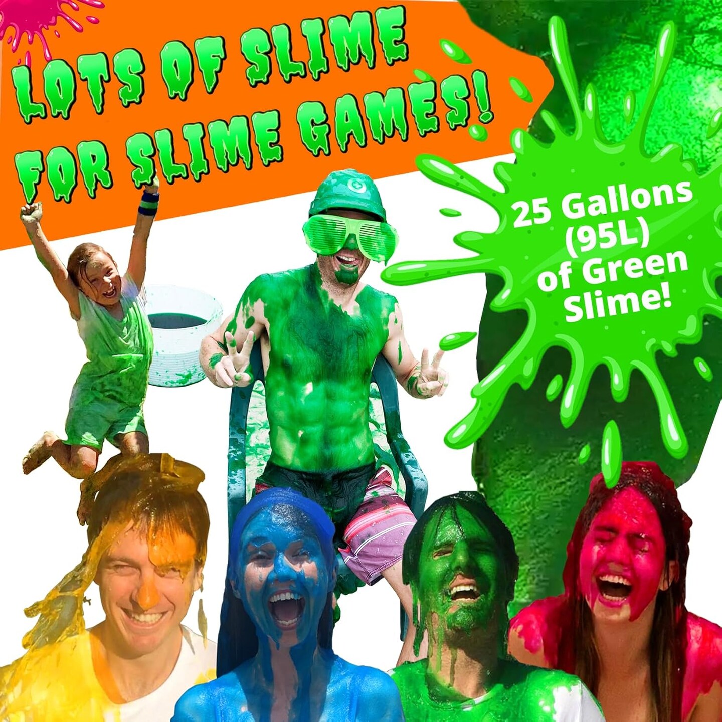 Instant Green Slime Powder. Bulk Slime Kit