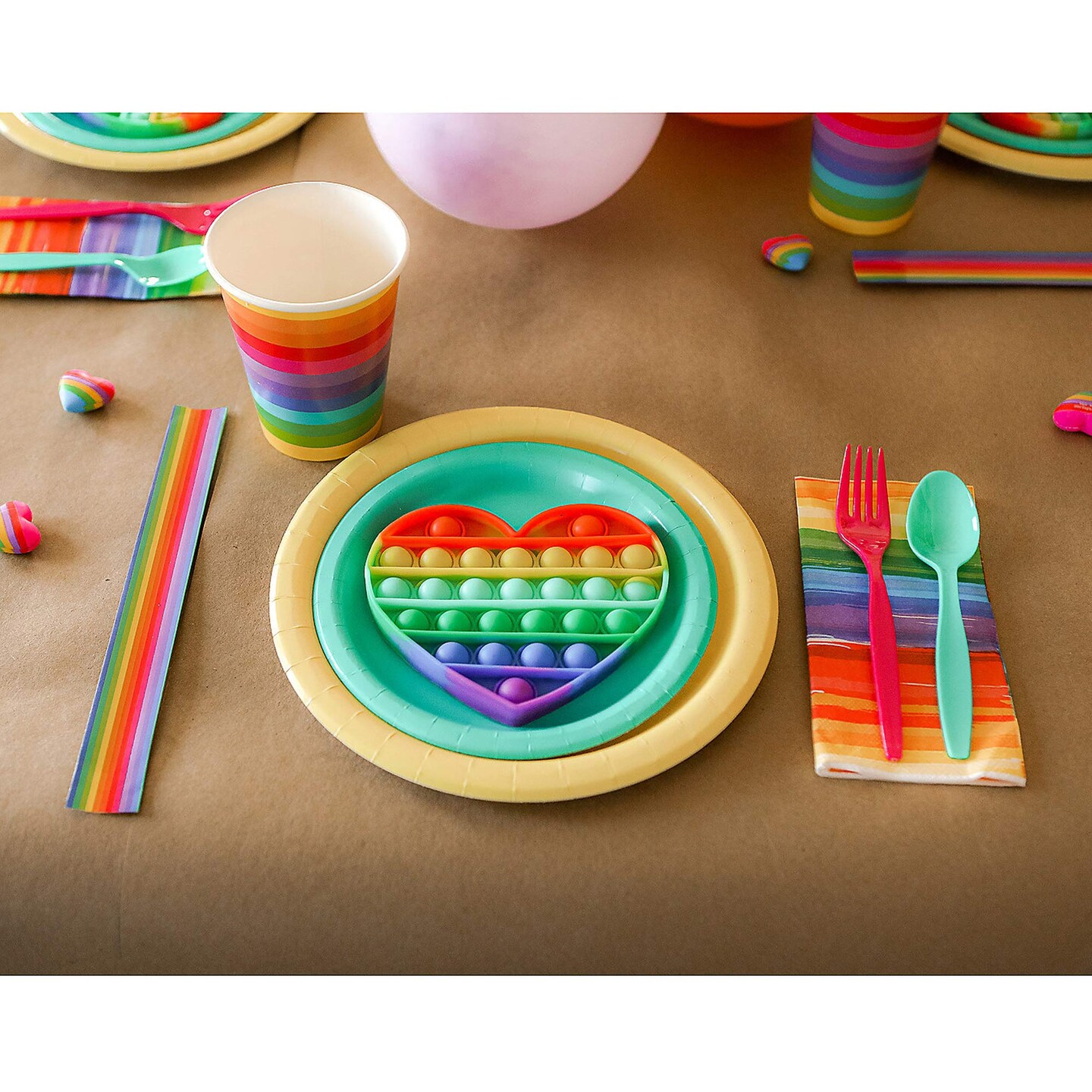 24 Count Teal Paper Plates 7" Round Dessert Plates for Weddings and Parties