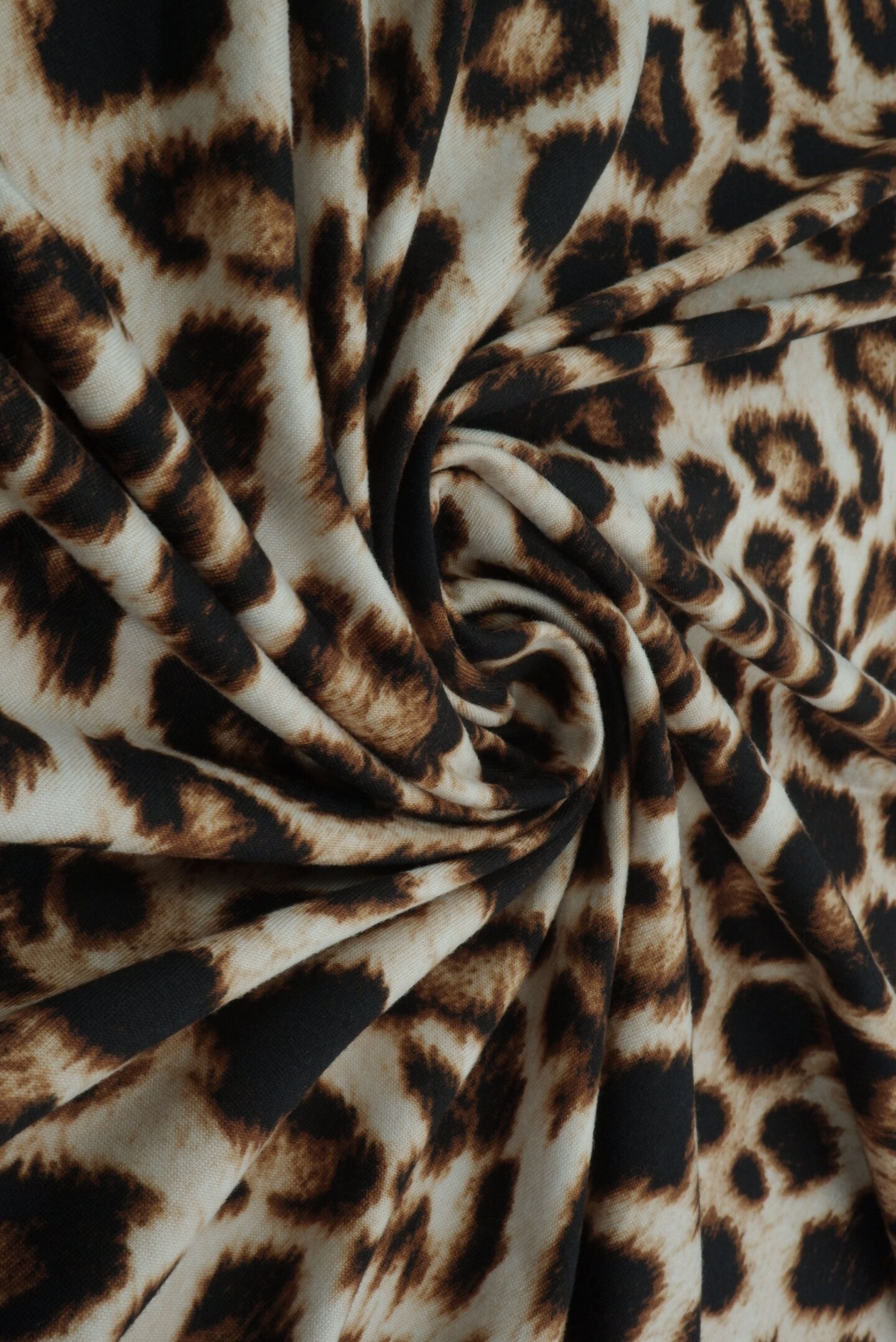 1 Yard DTY Brushed Animal Print Fabric Cheetah Leopard Soft Stretch Knit 58/60” Wide
