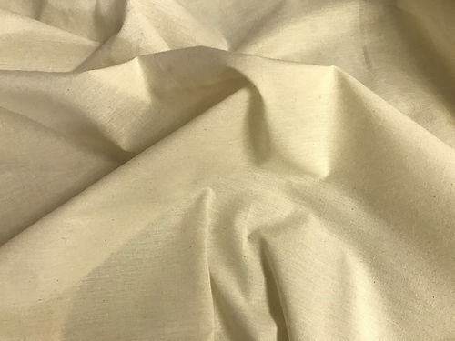 1 Yard Natural Muslin Cotton Fabric 61/63″ Wide Light Ivory Material for Sewing, Lining & Crafts