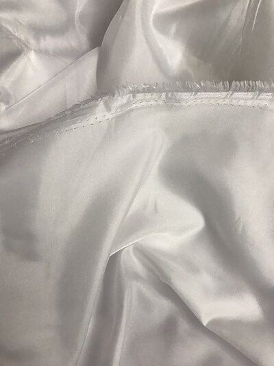 1 Yard White Lightweight Polyester Lining Material Fabric 58/59" Wide