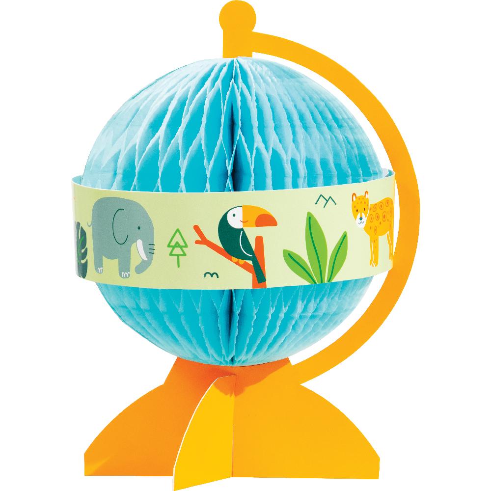 6 pc Bulk One-derful World &#x22;Onederful World&#x22; First Birthday Wildlife Animal Centerpieces