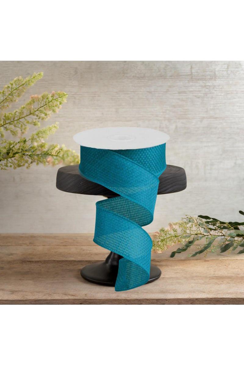 1.5&#x22; Burlap Turquoise Ribbon (10 Yards)