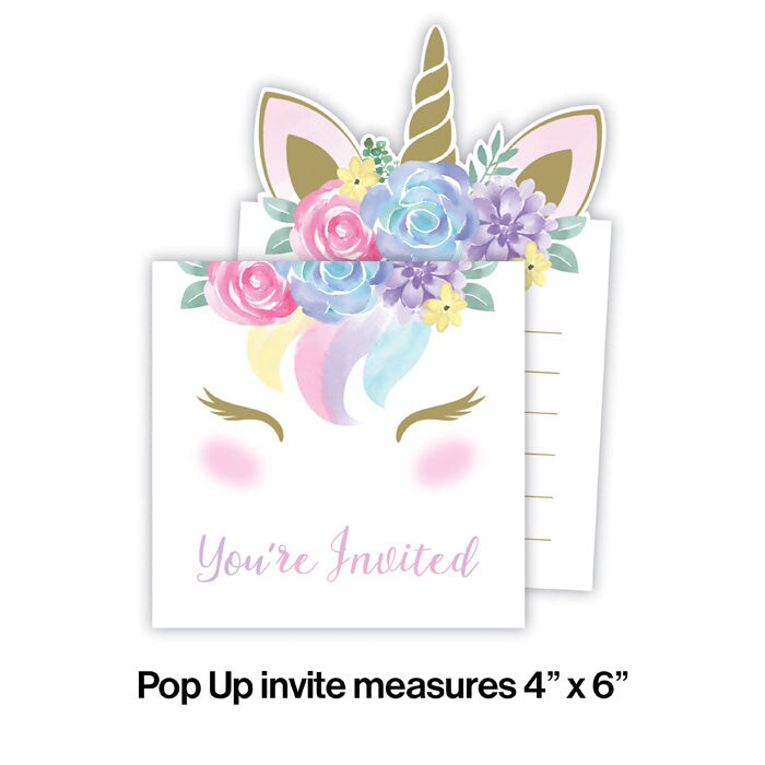 48 pc Bulk Unicorn Baby Shower Invitations