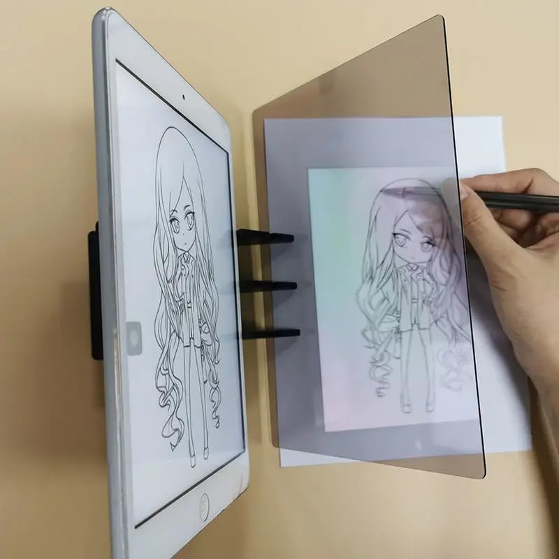 Optical Image Drawing Board - Copy Board, Projection Copy Board Tracing Drawing Board Painting Reflection Tracing Line Pad for Kids, Beginners, Artists, etc