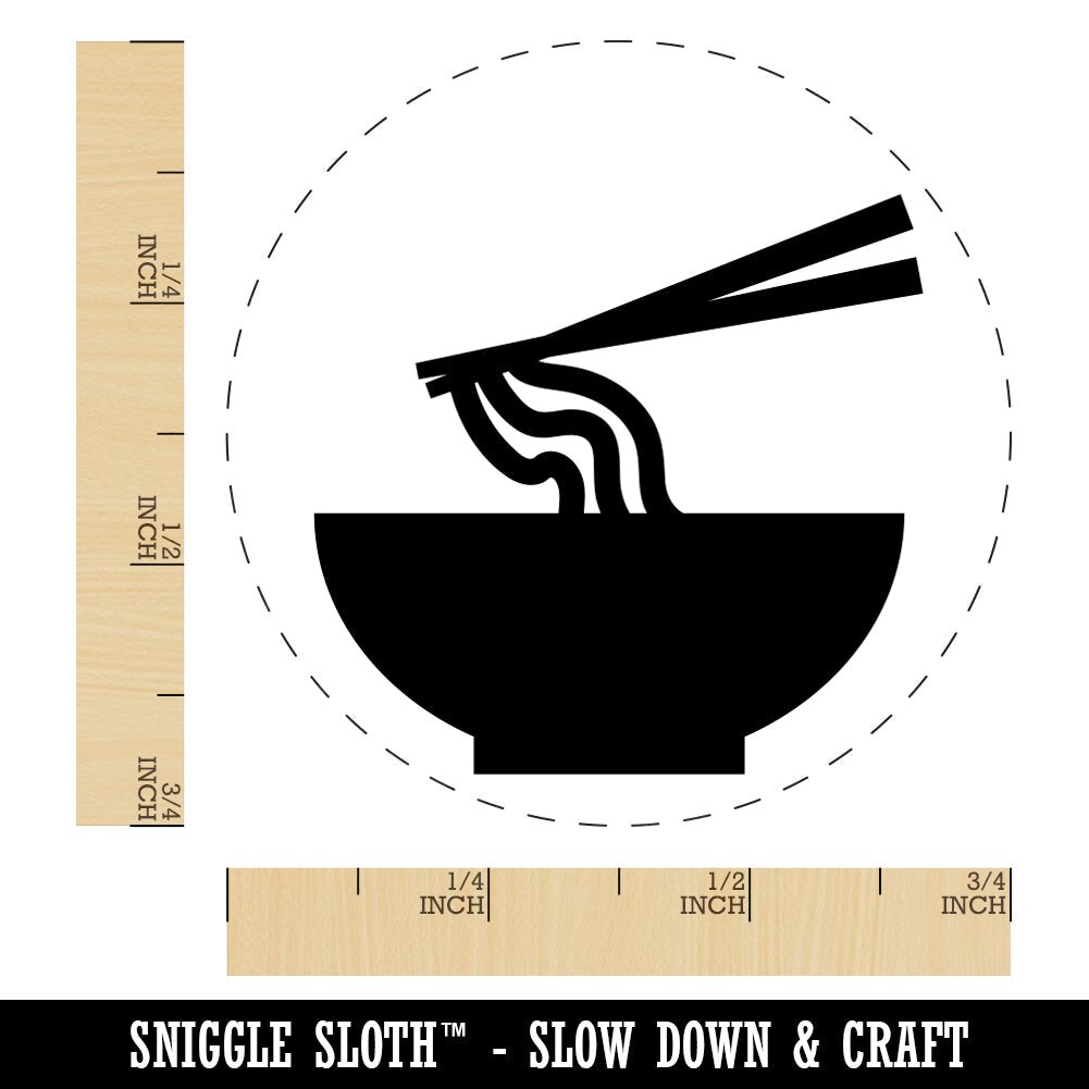 Pho Ramen Noodle Bowl Solid Rubber Stamp for Stamping Crafting Planners
