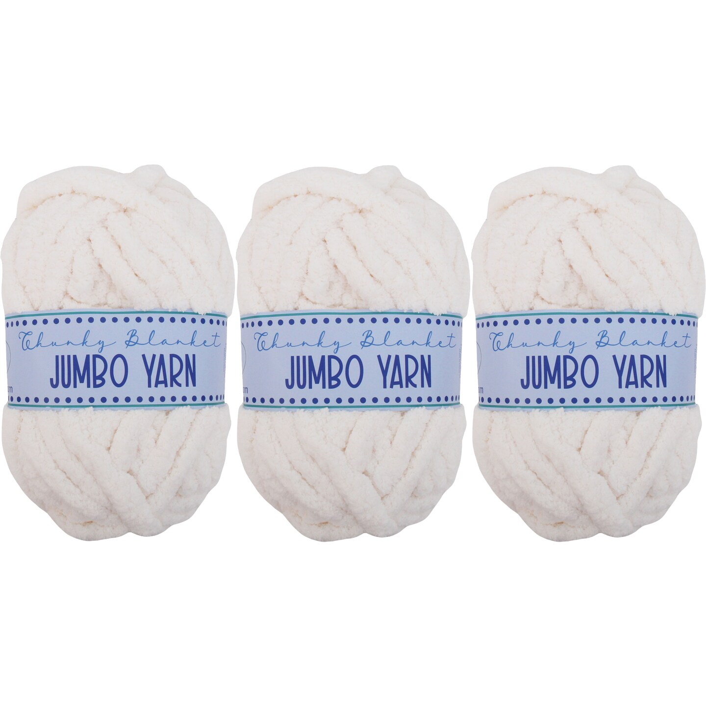 ThreadArt Chunky Chenille Yarn for Hand Knitting – Jumbo Blanket Yarn, Soft Thick Polyester Chenille for Arm Knitting, DIY Throws, Pillows & Pet Beds – 26–27 Yards, 8 oz -Available in Singles, 3 Pack, and 6 Pack