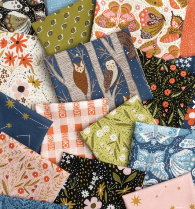 Night Owl 5&#x22; Square Pack (Charm Pack) by  for Moda (48420PP)