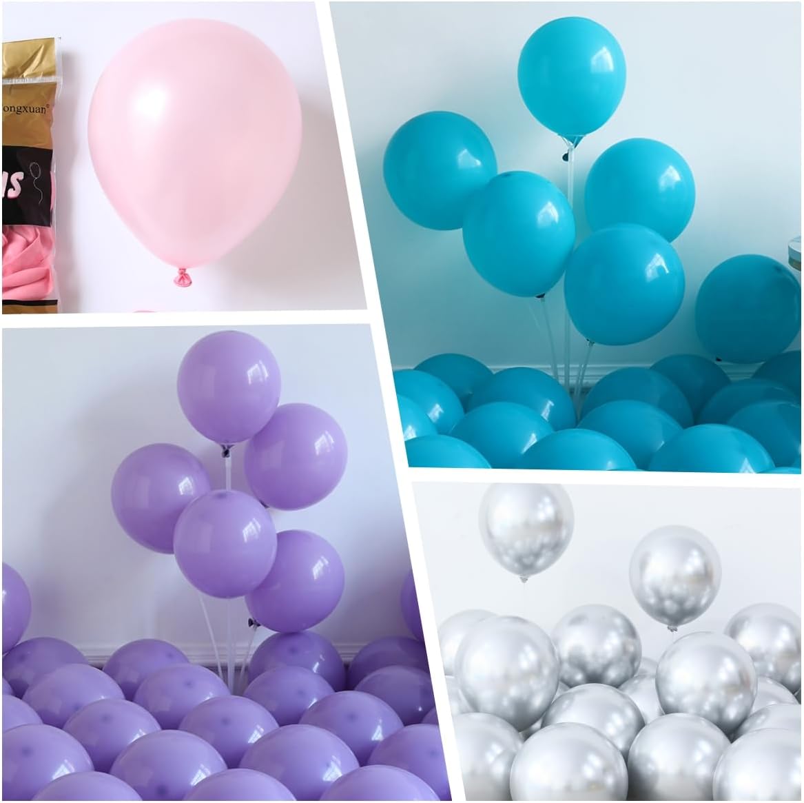 Mermaid Party Balloon Arch Kit (Light Pink, Teal Blue, Purple, Silver, Transparent) 1 x 1 x 1 inches