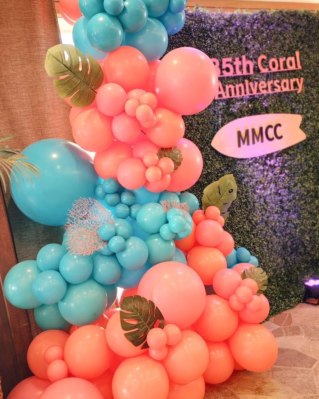 Moana Birthday Decorations (Coral Aqua Blue) 7.5 x 6.1 x 2 inches