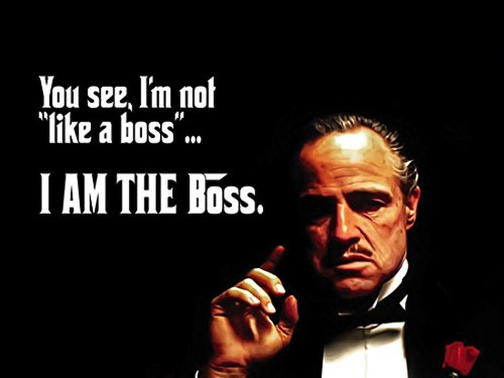 The Godfather Poster Meme Quote I&#x27;m Not Like A Boss I Am The Boss Art Print, 24&#x22;x18&#x22;, Unframed