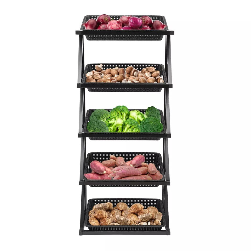 Supermarket Display Rack Shelf Retail Merchandiser Fruit Vegetable Snack Basket