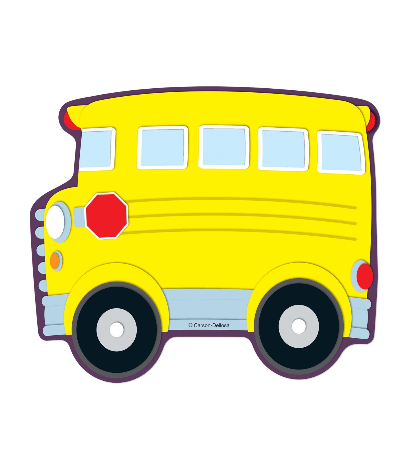 Carson Dellosa 36pc School Bus Bulletin Board Cutouts, Yellow Bus Bulletin Board Decorations for Bulletin Board, Cubbies, Locker Decor, Classroom Decor, Back to School Bulletin Board School Supplies