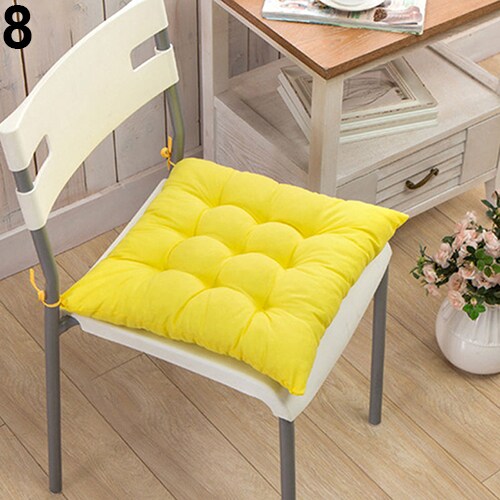 Soft Polka Dot Solid Seat Pad Travel Home Tie On Chair Cushion