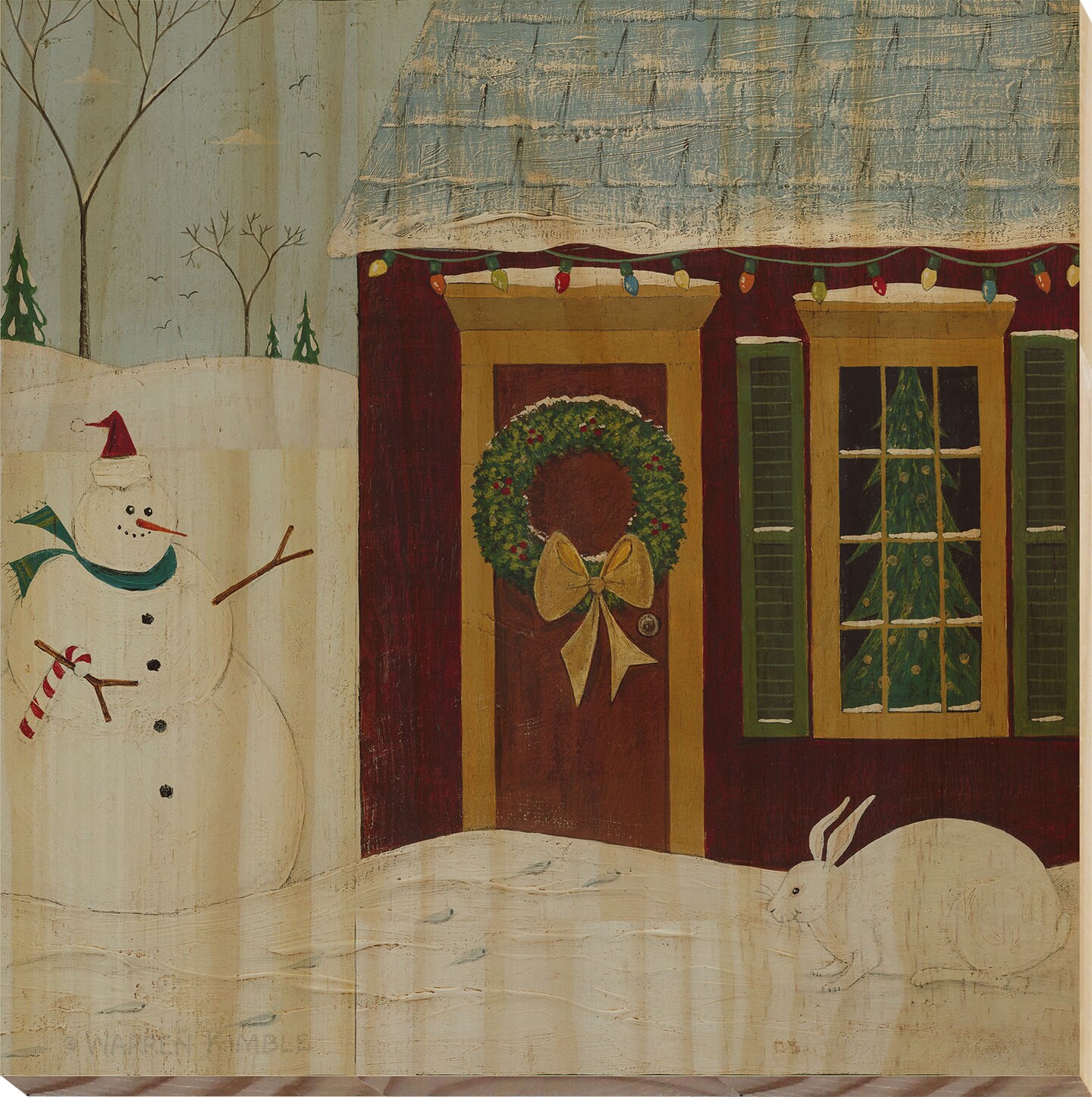 Warren Kimble Christmas 13&#x22;x13&#x22; Wood Wall Signs