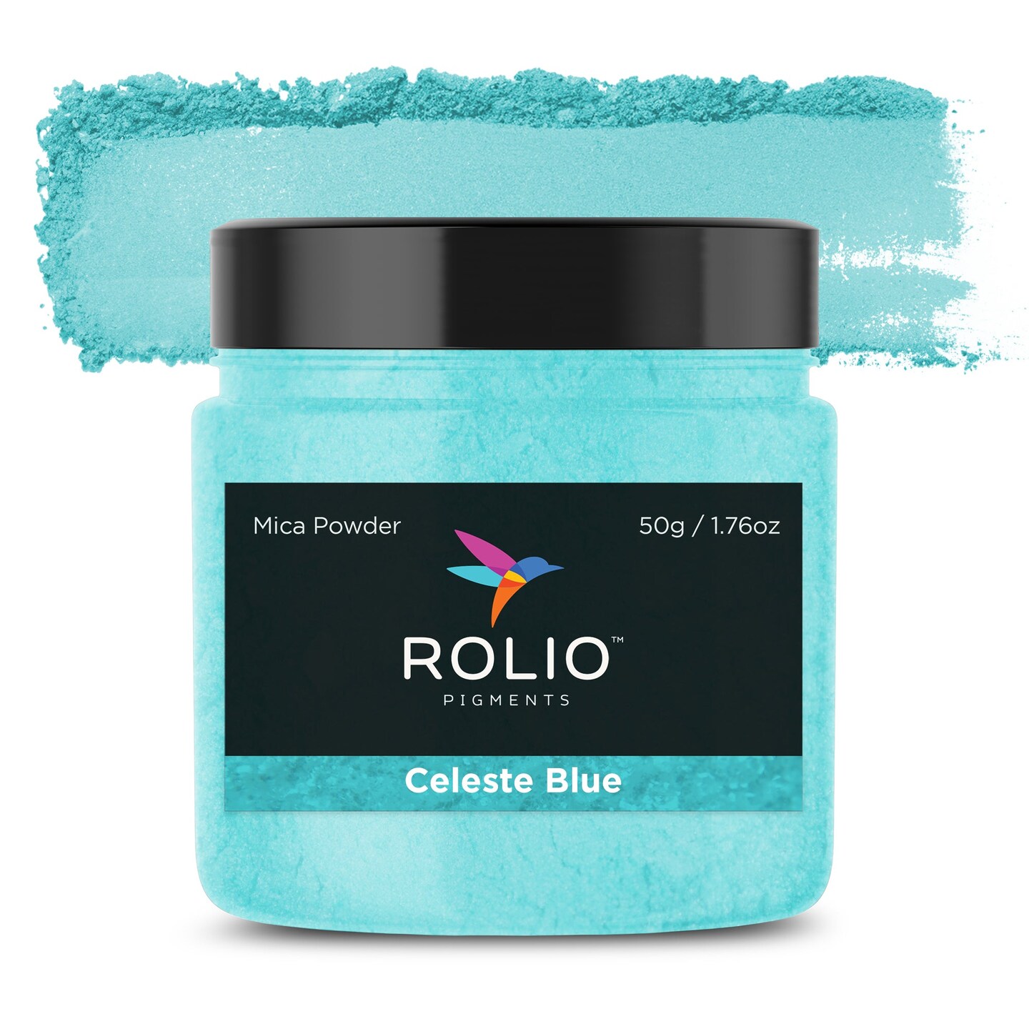 Rolio - 1 Jar Mica Powder (Celeste Blue) - 50g / 1.8 oz