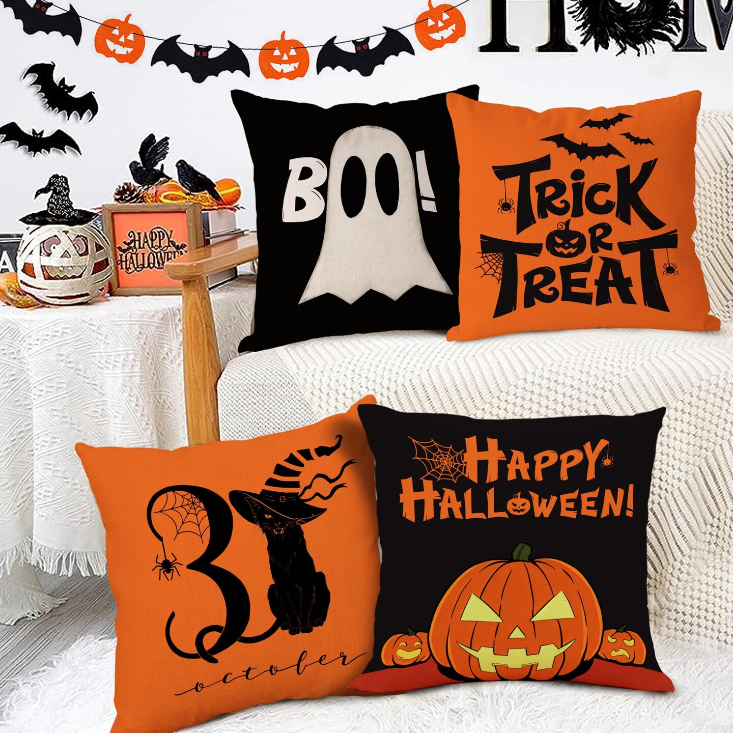 3 Halloween fashion pillows