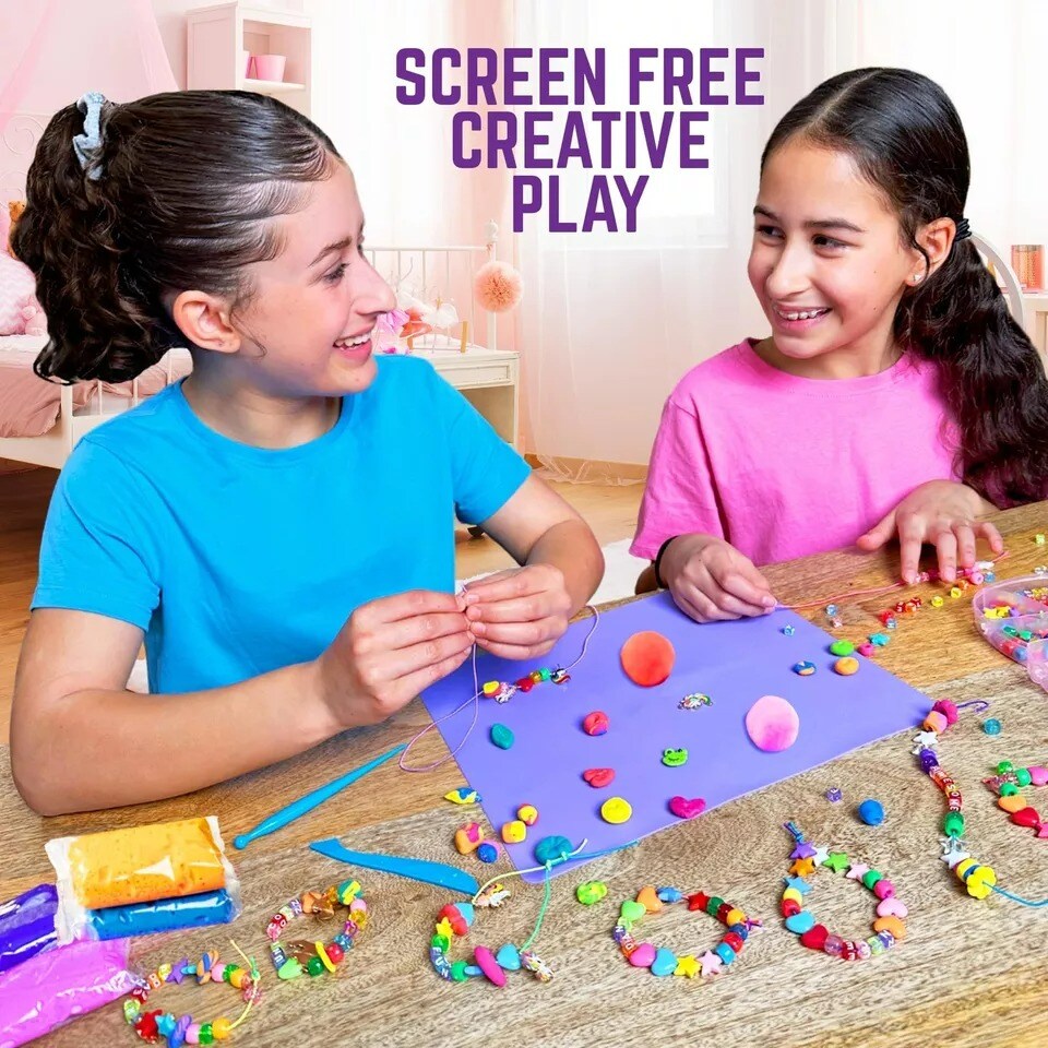 Unicorn Charms and Clay Bracelet Kit, Bracelet Making Kit for Girls