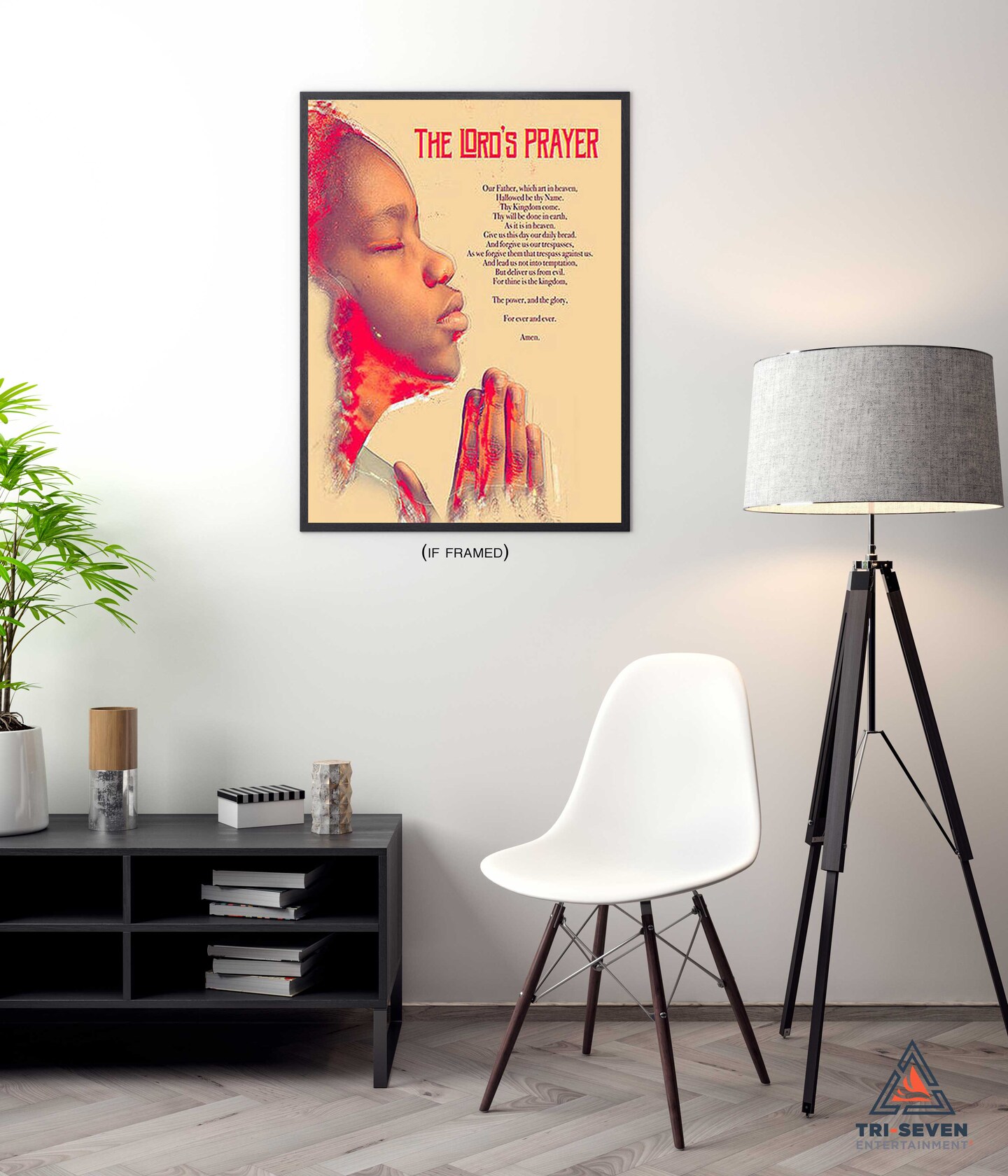 The Lord's Prayer Poster Boys Scripture Wall Art Print, 18"x24", Unframed