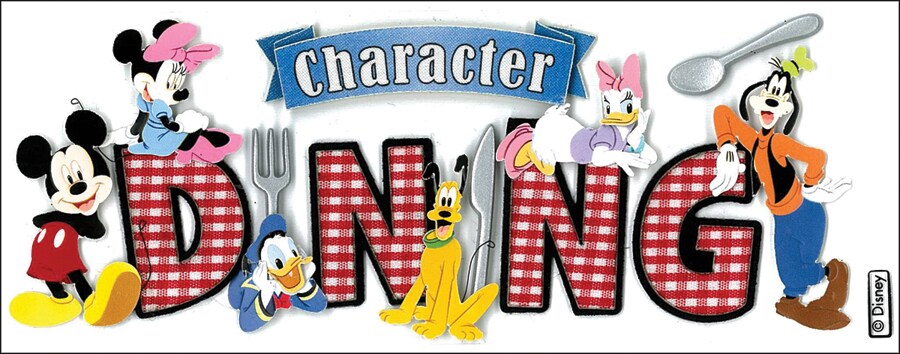 Disney Character Dining Dimensional Title Stickers