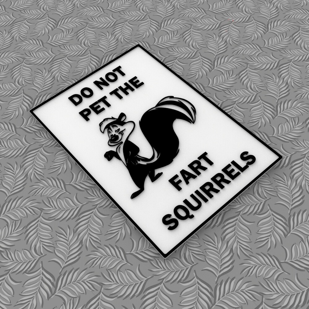 Funny Sign | Do Not Pet The Fart Squirrels product 3